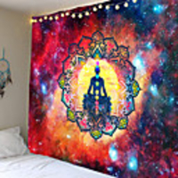 D Chakra Tapestry Ombre Galaxy Psychedelische Tapestry Boho Decor Mandala Tapijt Muur Opknoping Hippie Wandtapijten Yoga Mat Koele