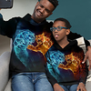 Dad and Son Hoodie Animal Print Black Long Sleeve 3D Print Daily Matching Outfits / Fall miniinthebox