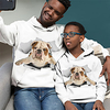 Dad and Son Hoodie Dog Animal Sports Outdoor Print White Long Sleeve 3D Print Active Matching Outfits / Winter / Spring / Casual miniinthebox