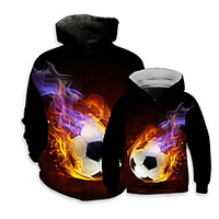 Dad and Son Hoodie Graphic Sports Outdoor Print Black Long Sleeve Active Matching Outfits miniinthebox