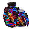 Dad and Son Hoodie Optical Illusion Sports Outdoor Print Rainbow Long Sleeve 3D Print Active Matching Outfits / Fall / Winter / Casual miniinthebox
