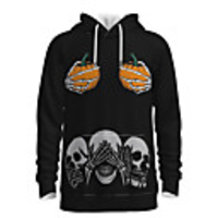 Daddy and Me Active Graphic 3D Print Print Long Sleeve Regular Hoodie Sweatshirt Black