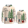 Daddy and Me Active Santa Claus Graphic 3D Print Animal Print Long Sleeve Regular Hoodie Sweatshirt Khaki