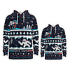 Daddy and Me Active Santa Claus Graphic 3D Print Print Long Sleeve Regular Hoodie Sweatshirt Black
