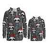 Daddy and Me Active Santa Claus Graphic 3D Print Print Long Sleeve Regular Hoodie Sweatshirt Dark Gray