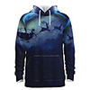 Daddy and Me Basic 3D Print Animal Print Long Sleeve Regular Hoodie Sweatshirt Dusty Blue