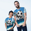 Daddy and Me Blue Summer Active Print Graphic Short Sleeve Family Sets miniinthebox