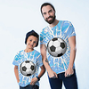 Daddy and Me Blue Summer Active Print Graphic Short Sleeve Family Sets miniinthebox