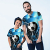 Daddy and Me Blue Summer Active Print Graphic Short Sleeve Family Sets miniinthebox