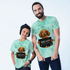 Daddy and Me Green Summer Active Print Dog Graphic Animal Short Sleeve Family Sets miniinthebox