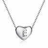 dainty heart initial necklace s925 sterling silver letters e alphabet pendant necklace birthday gift for mom