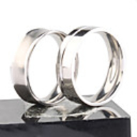 Daires Titanium Steel Lovers Rings (2-Piece Set)