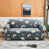 Daisy Print 1-Piece Sofa Cover Couch Cover Furniture Protector Soft Stretch Slipcover Spandex Jacquard Fabric Super Fit for 1~4 Cushion Couch and L Shape Sofa, Easy to Install(1 Free Cushion Cover)