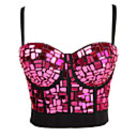 Dance Costumes Bra Glitter Women