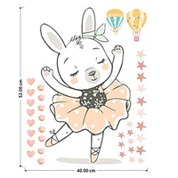 Dancing Rabbit Wall Sticker Wall Sticker Pvc Decorative Wall Sticker Home Decoration Wall Decal Wall Decoration 1pc