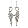 Dancing Wing Dangly Rhinestone Fully-Jewelled Earring