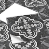 Dark Black Portuguese Pattern Thickened And Sticky Matte Floor Stickers Bathroom Non-slip Floor Renovation Stickers Kitchen Plus Sticky Oil-proof Floor Stickers miniinthebox