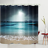 Dark Clouds And Sun Over The Sea Digital Printing Shower Curtain Shower Curtains Hooks Modern Polyester New Design