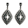 Dark Green Rhombus Turquoise Earrings