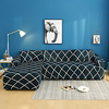 Dark Grey Grid Print Dustproof All-powerful Slipcovers Stretch L Shape Sofa Cover Super Soft Fabric Couch Cover Sofa Furniture Protector with One Free Boster Case miniinthebox