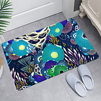 Dark Seabed Digital Printing Floor Mat Modern Bath Mats Nonwoven / Memory Foam Novelty Bathroom