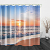 Dawn Beach Digital Print Shower Curtain English Green Leaf Digital Printing Shower Curtain Shower Curtains amp; Hooks Modern Polyester New Design
