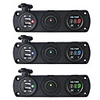 DC12V 3.1A Car Charger Three-Hole Panel With Dual USB Port Switch Voltage Meter Power Adapters Power Socket