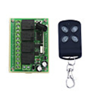 DC12V 4CH Learning code Remote Control Switch / 4 button remote / LED/doors Power ON/OFF control 433mhz