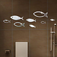 Decorative Wall Stickers - Mirror Wall Stickers / Animal Wall Stickers Animals Living Room / Bedroom / Bathroom / Re-Positionable