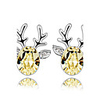 Deer Head Shaped Fashion Crystal Earrings