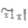 Delicate Bathroom Sink Faucet - Clawfoot Chrome Widespread Two Handles Three HolesBath Taps with Drain Plug