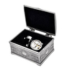 deluxe working movable mechanical watch movement cufflinks (hand wound movement cufflinks w/jewelry box)