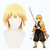 Demon Slayer: Kimetsu no Yaiba Agatsuma Zenitsu Cosplay Wigs Men