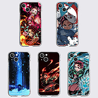 Demon Slayer: Kimetsu no Yaiba Cartoon Characters Phone Case For Apple iPhone 13 12 Pro Max 11 SE 2020 X XR XS Max 8 7 Unique Design Protective Case Shockproof Dustproof Back Cover TPU miniinthebox