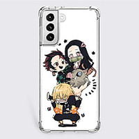 Demon Slayer: Kimetsu no Yaiba Cartoon Characters Phone Case For S22 S21 S20 Plus Ultra FE A72 A52 A42 S10 S9 S8 S7 Plus Edge Unique Design Protective Case Shockproof Dustproof Back Cover TPU miniinthebox