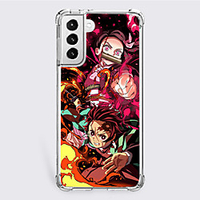 Demon Slayer: Kimetsu no Yaiba Cartoon Characters Phone Case For Samsung S21 S21 Plus S21 Ultra Unique Design Protective Case Shockproof Dustproof Back Cover TPU miniinthebox