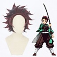 Demon Slayer: Kimetsu no Yaiba Kamado Tanjirou Cosplay Wigs Men
