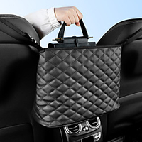 DeRanFu Car Seat Storage and Handbag Holding Net Hanging Storage Bag Between Car Seats Barrier of Backseat Cargo Purse Holder Container Organizer for Bag Luggage