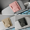DeRanFu Car Sun Visor Organizer PU Leather Multifunctional Storage Glasses Clip Multi function Storage Bag Folder Card CD Pouch Holder 3 Colors To Choice