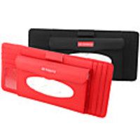 DeRanFu Genuine Leather Car Visor Tissue Holder with CD Holder Multi-Functional CD Organizer Visor Tissue Box Bag Card Slot for Car amp; Truck