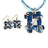 Derrick Metal Oil Drip Earring Nacklace Suit