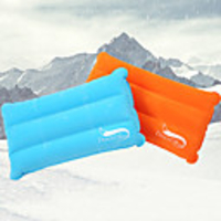 DesertFox Camping Travel Pillow Camping Pillow Outdoor Camping Inflatable Anti-Slip Ultra Light (UL) Stretchy Plush Fabric for Camping / Hiking / Caving Traveling All Seasons Orange Blue