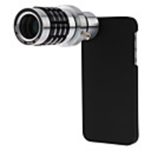 Detachable 12X Telephoto Lens Set with Back Case for iPhone 5