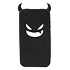 Devil Protective Silica Gel Case for iPhone4 - Black