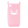 Devil Protective Silica Gel Case for iPhone4 - Pink