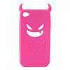 Devil Protective Silica Gel Case for iPhone4 - Purple