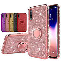 Diamond 360 Degree Rotating Ring Holder Plating Soft TPU Glitter Bling Cases For Samsung A70 A50 A40 A30 A20 A10 A7 2018 A8 Plus 2018 A8 2018 A6 Plus 2018 A6 2018 Shining Case miniinthebox