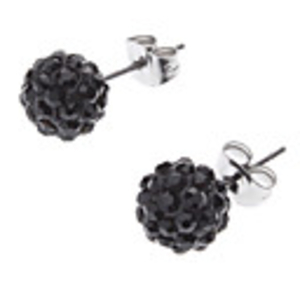 Diamond Ball Stainless Steel Earrings