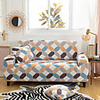 Diamond Check 1-Piece Sofa Cover Couch Cover Furniture Protector Soft Stretch Slipcover Spandex Jacquard Fabric Super Fit for 1~4 Cushion Couch and L Shape Sofa, Easy to Install(1 Free Cushion Cover)