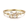 diamond cluster ring for women in sterling silver dainty stackable ring 14k gold vermeil (gold,  10)